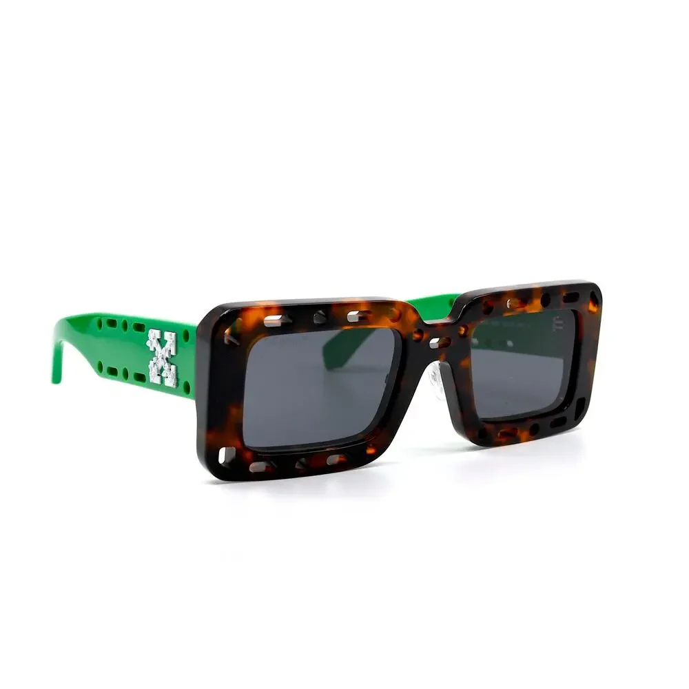 OFF-WHITE 0ER1025 HAVANA GREEN GREY WOMEN'S AUTHENTIC SUNGLASSES